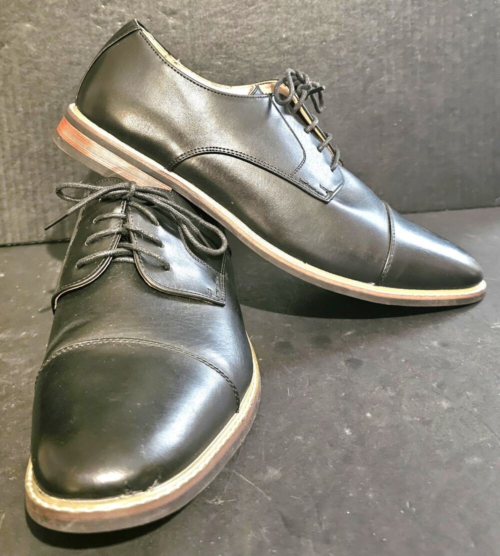Bruno Marc Men's 14 W Wide Princewide Black Lace-up Oxford Dress Shoes